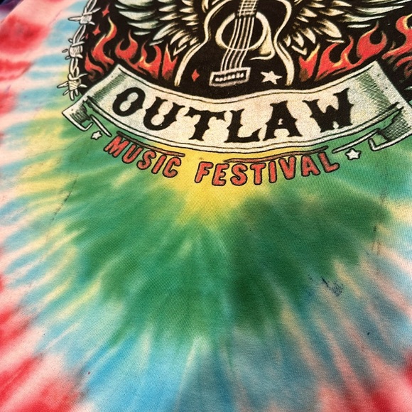 2024 Outllaw Music Festival Tie Dye Concert Souvenir T-Shirt for for NWOT - Picture 11 of 12